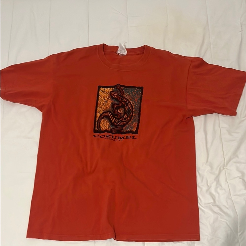 Unk Red Short Sleeve Tee Vibrant Cotton Crew Neck